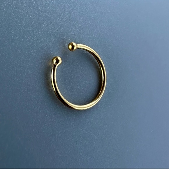 14K Gold Vermeil Sleek Band Ear Cuff for Layered Looks - Picture 5 of 7